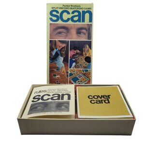 Parker Brothers Scan Game Matching Fast Split Second Skill Family Pairs  Cards